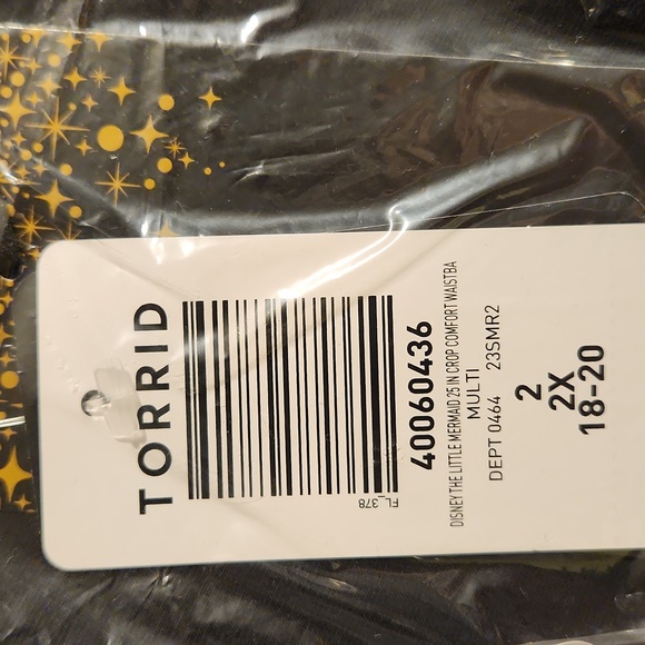 Torrid Disney The Little Mermaid Crop Comfort Waist Premium Mesh Legging NWT - Picture 6 of 7